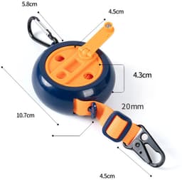 Draagbare waslijn voor in de auto - wanddroogrek - waslijn uittrekbaar - Winddichte en antislip waslijn - Zwart - 10,7*10,7*4,3 cm - ABS/legering gesp/imitatie nylon band — thumbnail 5