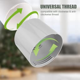 Afvoerslang Airco - Slang voor mobiele airco - Warme lucht afvoeren - Goede luchtdichtheid - Diameter 13 cm - Wit — thumbnail 4