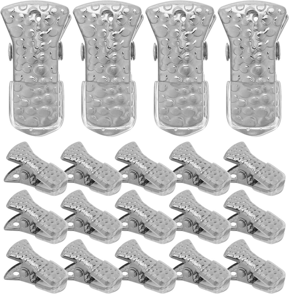 Metalen Wasknijpers - Kledingklemmen Set - Kleding Drogen - Antislip Gelhoezen - 35 Stuks - Zilver — afbeelding 1