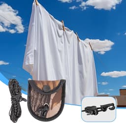 Reiswaslijn - Waslijn - Kleding Drogen - Reflecterend Touw - 3.5 Meter - Camouflage — thumbnail 5