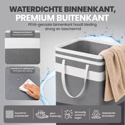 Vicon Wasmand - 75L - Opvouwbaar - Waterafstotend - Waszak voor wasgoed - Wassorteerder - Organizer kleding - Wasbox — thumbnail 4