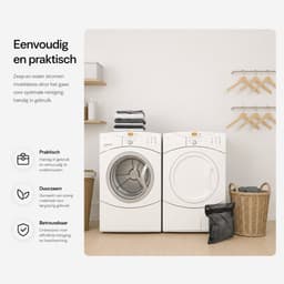 BOTC Waszakken - Wasnetten - Set van 3 - 30x40cm - Bescherm je Wasgoed en Wasmachine - Zwart — thumbnail 2