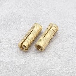 Muur Ankers - Messing Pluggen - Vaste Bevestiging - Corrosiebestendig Materiaal - M8x10x30mm 20 Stuks - Goud — thumbnail 2