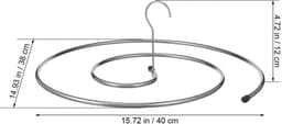 Dailygoods- Droogrek Roestvrij Staal - Plafondbeugel - Ruimtebesparend - Spiraalhanger - Kledingstandaard - Afmetingen 40x38x12 cm - Beddengoedrek — thumbnail 5