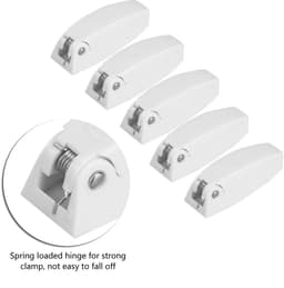 Dailygoods- Deurvergrendeling 5 Stuks - Deurstopper - Deurvastzetter - Deurhouder - RV Deurhouder - Wit, ABS Materiaal — thumbnail 4