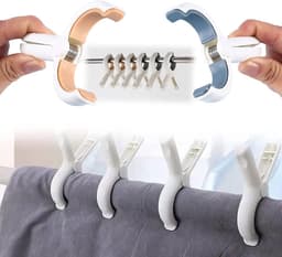 Grote Wasknijpers - Handdoek Klemmen - Kleding Droge Houden - Winddicht Anti-slip - 8 Stuks - Blauw Geel — thumbnail 5