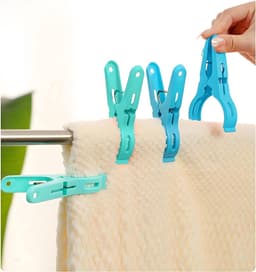 Wasknijpers - Handdoek klemmen - Kleding drogen - Winddicht ontwerp - 11 cm lang - Groen blauw — thumbnail 4