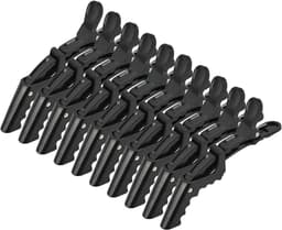 Haarclips Krokodil - Kappers Clips - Haar Stylen - Anti-Slip Grip - 10 Stuks - Zwart — thumbnail 1