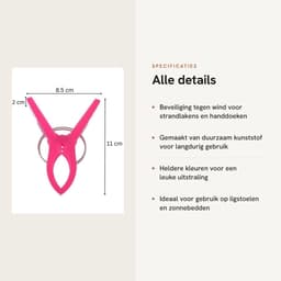 Dailygoods- Strandlaken Knijpers 8 Stuks - Kunststof Klemmen - Zonnebed Klemmen - Tafelkleed Klemmen - Kamperen - Sterk en Duurzaam — thumbnail 5