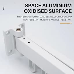 Cosensi - Droogrek - Vouwbaar - Flexibel ontwerp - Wit - Wasrek - Ideaal voor balkon en badkamer - Compact formaat — thumbnail 5