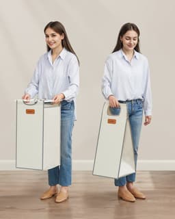 VASAGLE - Wasmand - Wassorteerder - Met 2 Vakken - 100 L wasmand - Met Wieltjes en Afneembare Tassen — thumbnail 4