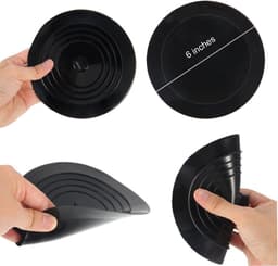 Silicone Afsluiter voor Badkamer Keuken en Wasmachine - 2 Stuks - 15 cm Grote Vlakke Zuignapafsluiter tegen Haarverstopping - Geschikt voor Alle Afvoeropeningen - Flexibel en Herbruikbaar — thumbnail 4