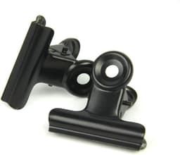 Zwarte Bulldog Clips 22 mm - 30 stuks - Metalen Scharnierclips voor Kantoor en Thuis — thumbnail 1