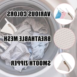 Mini-driehoek waszakken met ritssluiting en ophanglus - Ideaal voor ondergoed, sokken en delicate was - Perfect voor thuis en op reis, 3 stuks — thumbnail 4