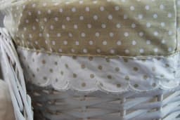 Wasmand Wilgentenen - Wasbox Rond - Kleding Opbergen - Met Pluche Beer - 60 Liter - Wit — thumbnail 5