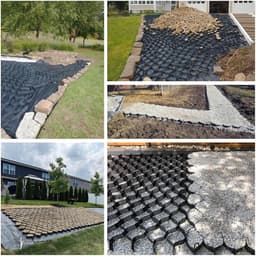 Opritstabilisator - Grindrooster - Ondergrond Versterken - Hoge Draagkracht - 2 x 4 m - Zwart — thumbnail 4