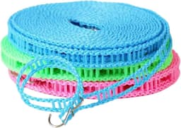 Kledinglijn met Haken - Waslijn Drooglijn - Kleding Drogen - Windproof Ontwerp - 10 Meter - Grijs — thumbnail 1