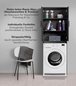 Wasmachine Ombouw - Opbouwmeubel - Kast Wasdroger - Meubel - overzicht — thumbnail 5