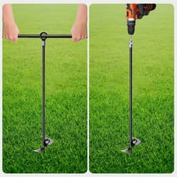 2 stuks 46 cm grondankers voor zware omstandigheden bij harde wind - grondpennen met schroefbevestiging voor stacaravans, schommels, tenten, carports en tuinhuisjes — thumbnail 4