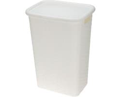Benson Wasmand - rotan - met deksel - wit - 60 liter - 33 x 44 x 60 cm - kunststof