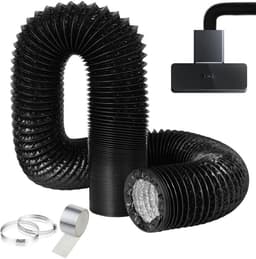 Flexibele Aluminium Folie Uitlaatslang 150 mm - 3m PVC 4-Laags met Slangklemmen en Tape voor Dragers en Ventilators — thumbnail 1