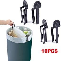 Vuilniszak Clips - Afvalzak Klemmen - Afval Sorteren - Compact Formaat - 10 stuks - Zwart — thumbnail 2