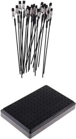 Modelbouw Clips - Hobby Gereedschap - Onderdelen Schilderen - Met Houder Basis - 20 Stuks - Zwart — thumbnail 4