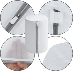 2 Pcs Mesh Waszakken - Waszak met Rits voor Kleding, Ondergoed en Beha's - Rond — thumbnail 5