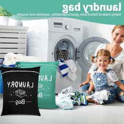 Set van 3 Reiswaszakken met Handvat, 38x48cm, Ideaal voor Vuil Wasgoed, Sport, Zwemmen en Yoga — thumbnail 4