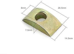 Dailygoods- Half Moon Washer 12 Stuks - Halve Maan Spacer - Meubel Connector - Gatdiameter 8mm - Bronzen Toon - Legering - Meubelmoer — thumbnail 5