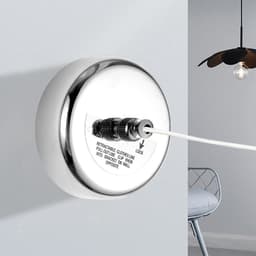 Intrekbare Waslijn - Wanddroger Binnen - Ruimte Besparen - Verborgen Touwsysteem - 2.8 Meter - Rond Roestvrij Staal — thumbnail 4
