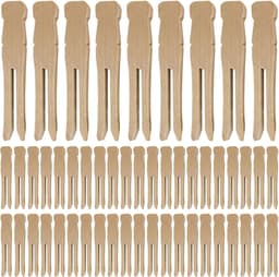 Houten wasknijpers - Kleding spelden - Kleding ophangen - Milieuvriendelijk alternatief - 100 stuks - Natuurlijk — thumbnail 5