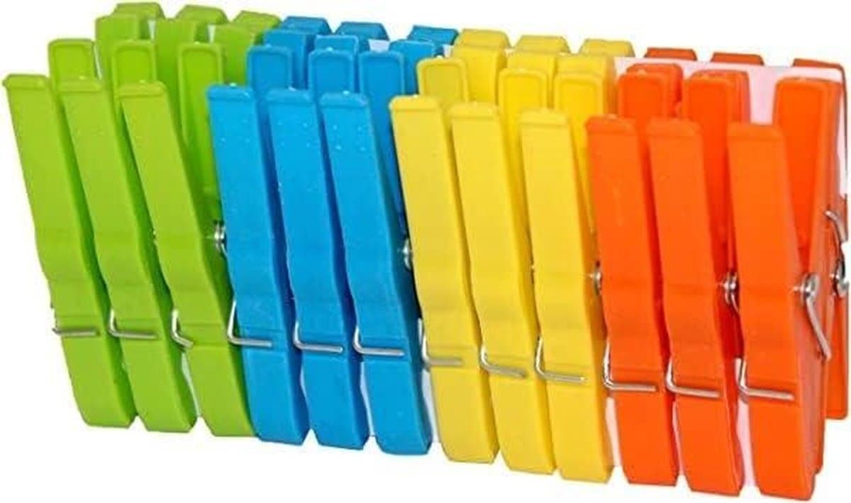 Wasknijpers rendier - Kledingklemmen - Droogkleding ophangen - Stevig kunststof - 12 stuks - Meerkleurig — afbeelding 1