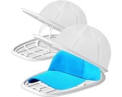 Cap Washer - 2x wit - Waszak voor Petten - met wasframes - Vormbehoud - houder - Pet Wassen - Universeel Maat - Dames en Heren - waszakken voor baseballcaps - 35x23x13cm — afbeelding 1