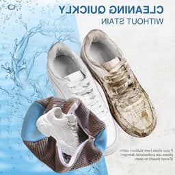 Schoenwaszakken Set van 2, Ademende Chenille Schoenreiniging, Waszak voor Wasmachine en Drogen, Perfect voor Sneakers en Sportschoenen — thumbnail 5