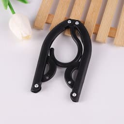 30 stuks reishangers, draagbare opvouwbare reishanger organizer, plastic kledingdroogrek, opvouwbare hangers voor kamperen, vliegen, camperen, vakantie in Europa, koffer, Zwart — thumbnail 1