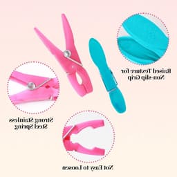 Set van 60 Sterke Kledingknijpers zonder Print met Stabiele Buitenring - Antislip Kledingknijpers voor Waslijn of Droogrek, Ideaal voor Binnen en Buiten — thumbnail 5
