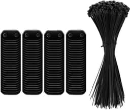 Privacy Scherm Clips - Montage Bevestigers - Buiten Privacy Creëren - Onbreekbare PVC Constructie - 100 Stuks - Zwart — thumbnail 1