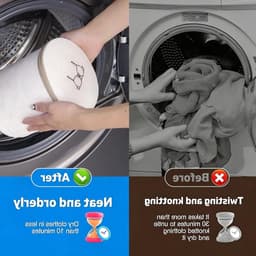 Set van 3 wasnetten voor voorzichtig wassen en opbergen van lingerie, sokken en kleding — thumbnail 3