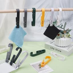 Grote Wasknijpers - Kledingclips Ophangen - Kleding Organiseren - Duurzaam Kunststof Materiaal - 13.4 cm Lang - 6 Kleuren — thumbnail 4