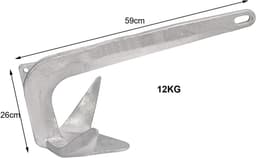 Bruce Anker 12 kg voor Rubberboot, Verzinkt Staal — thumbnail 5