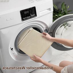 Set van 6 Premium Katoenen Waszakken met Rits, Microplastic Vrij, Ideaal voor Wasmachine en Reizen, Perfect voor Vuile Was en Organisatie — thumbnail 3