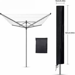 Beschermhoes voor Droogmolen met Rits van Oxford Stof -165 cm L x 16 cm B - Beschermhoes voor paraplu - Waslijn (420D) - UV-Bestendig en Waterdicht - praktisch voor bescherming buitenshuis — thumbnail 3