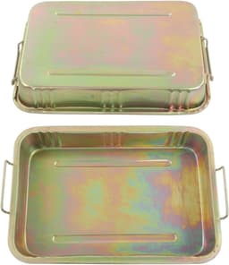 Gegalvaniseerde Olie Lekbak - Afvoercontainer Auto - Olie Verversen - Roestvrij Metaal - 500x380x95mm - Zilver — thumbnail 5