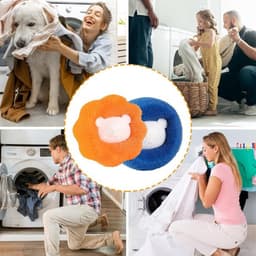 REWYTAZ-8-delige wasmachine haarvanger, huisdierhaarverwijderaar voor het verwijderen van haren van huisdieren en het verzamelen van honden-, katten- en pluisharen in de wasmachine. — thumbnail 4