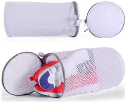 Dailygoody - Schoenen Waszakken - Sneaker Waszak - Automatische Rits - Groot Formaat - Mesh Waszak - Veilig Wassen van Sportschoenen - Pack van 2 — thumbnail 5
