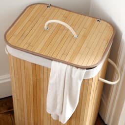 CALICOSY - Rechthoekige bamboe wasmand 70L - H60 cm — thumbnail 4