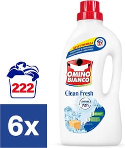 Omino Bianco Clean Fresh - Vloeibaar wasmiddel - Voor dagelijks gebruik - 6 x 1.48 L - Geconcentreerd — thumbnail 3
