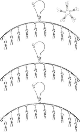 JGS ® Roestvrijstalen Kledinghangers Met Clips Voor Multifunctioneel Gebruik — thumbnail 1