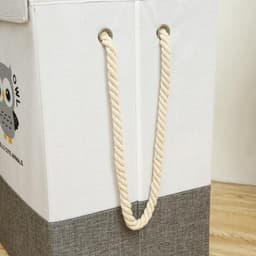 Wasmand Kinderkamer - Speelgoedmand Kinderen - Opbergmand Kinderkamer - Opbergmand Met Deksel- Laundry Basket - 45L — thumbnail 5
